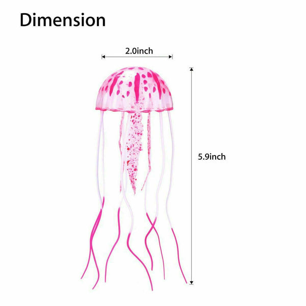 3X Fish Tank Fluorescent Glowing Beauty Artificial Simulated Jellyfish Ornament