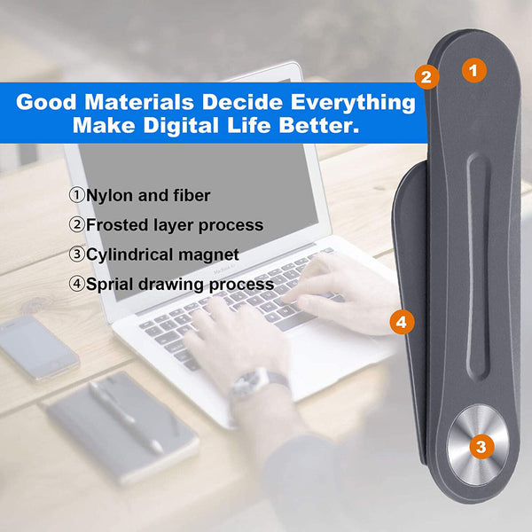 NEW Magnetic Adjustable Phone Computer Holder Laptop Side Mount Clip Bracket AU