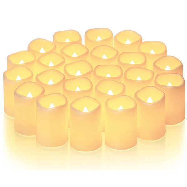 24X LED Flameless Tea Light Wedding Decoratio Tealight Candle Battery Included