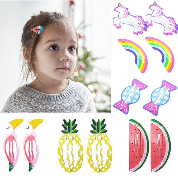 12pcs Girls Hair Clips Hairpin Kids Cute Pin Children Pretty Hairclip Child Girl - Lets Party