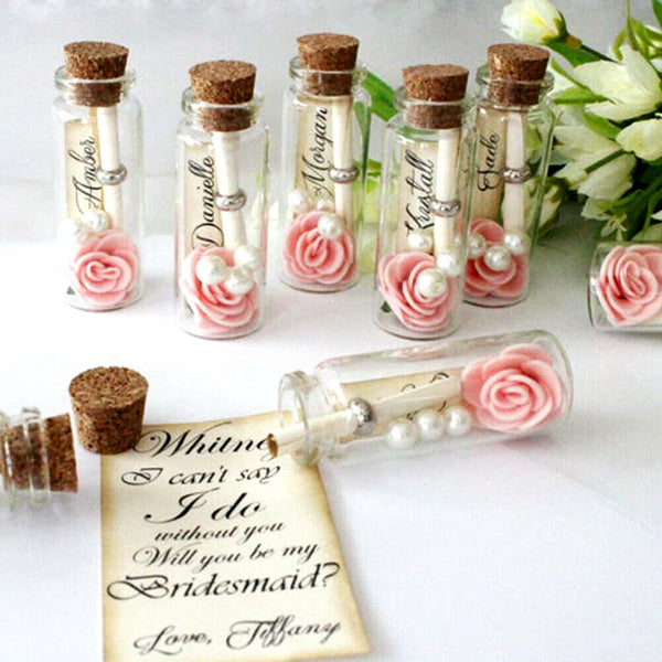20/40/100x 7ml Glass Vials Container Bottles With Cork Top Mini Wish Bottle Jar