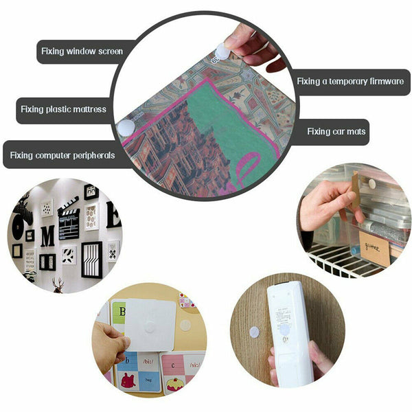 200pcs Hook & Loop Sticky Self Adhesive Dots Coins Circles Tape 2cm Au