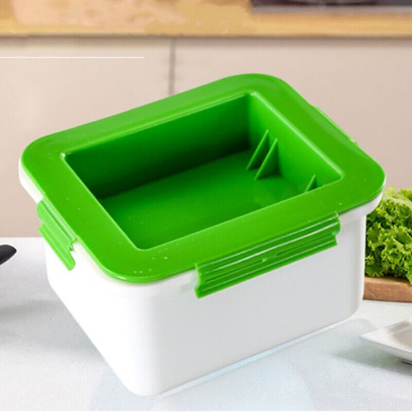 SIMPLE Tofu Press/Marinating Dish, Removes Moisture From Tofu Automatically AU