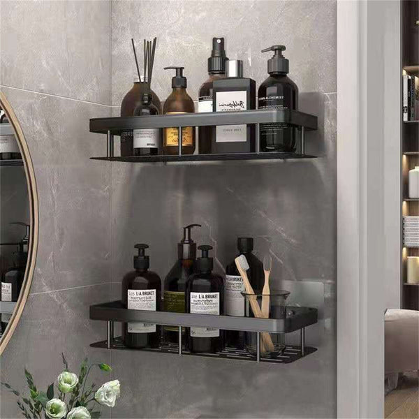 2PCS Self Adhesive Shower Shelf Bathroom Shower Caddy Rack Storage Organiser