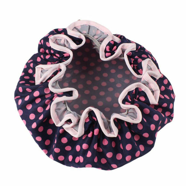 Double Layer Shower Cap Bath Hat Hair Care Women Sleep Waterproof Reusable AU