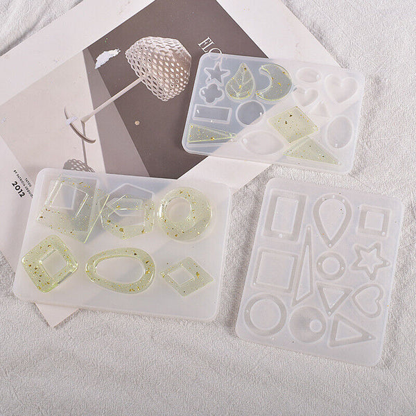 Silicone Earring Pendant Jewelry Making Mold Resin Casting Mould Craft DIY Tool