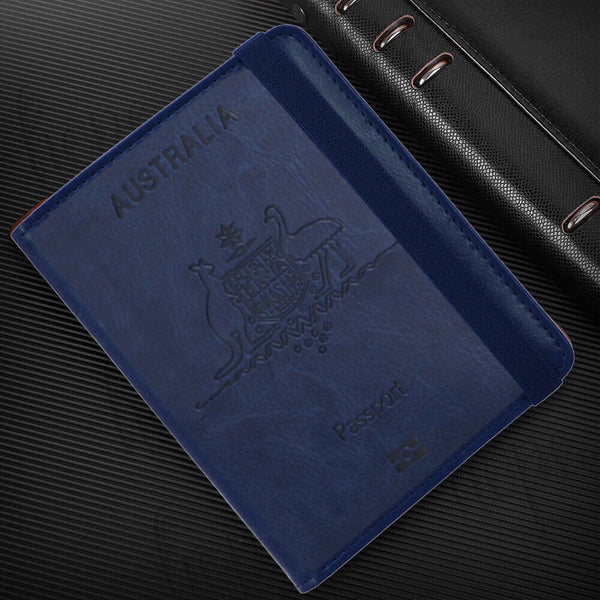 Travel Passport ID Wallet Holder Cover RFID Blocking Card Case Cover PU Leather - Lets Party