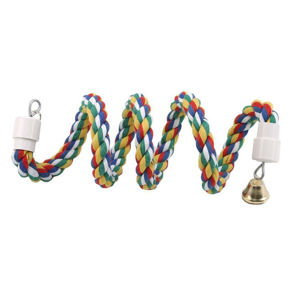 Pet Bird Rope Perches Parrot Colorful Cage Comfy Perch Bungees for Birds Toy AU