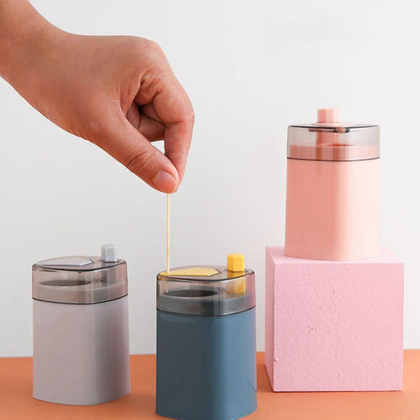 2x Automatic Pop-up Toothpick Box Holder Container Portable Toothpick Dispenser