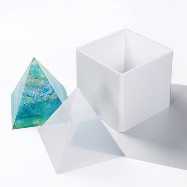Large Pyramid Shape Silicone Mould Resin Epoxy Casting Jewelry Craft Tools 15cm