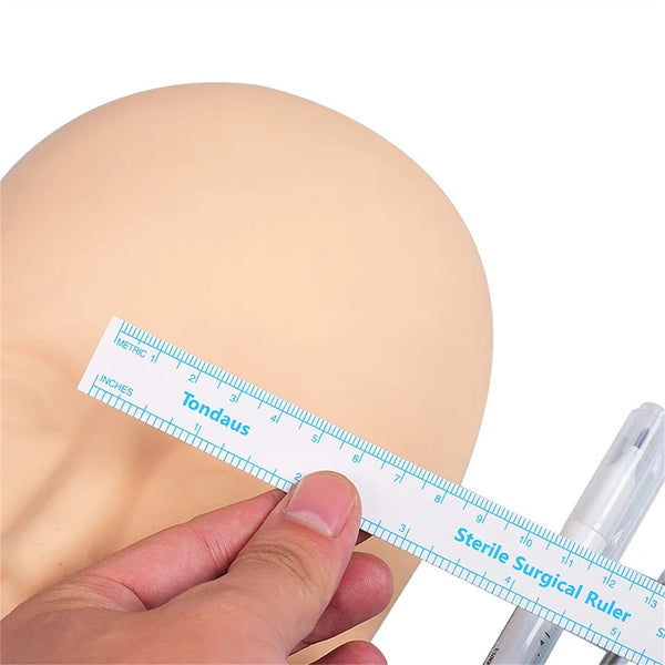 Microblading Tattoo Eyebrow Surgical Skin Marker Pen Ruler Tattoo Piercing 2 pcs