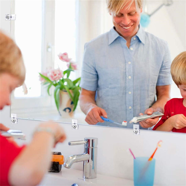 Mirror Holder Clips Kit Glass Retainer Clips Fixed Mirror Box Door