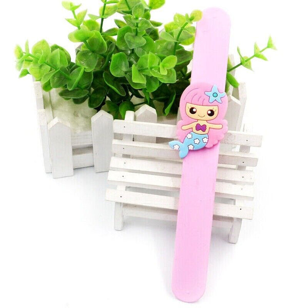 1-6pcs Mermaid Slap Band Bracelet Set Party Supplies Girls Birthday Gifts