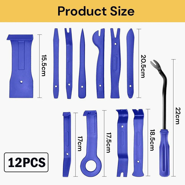 Car Trim Removal Tool Auto Hand Tools Pry Bar Dash Panel Door Interior Kit 12PCS