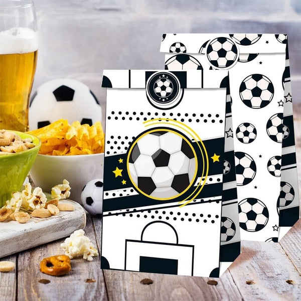 12PCS Soccer Paper Loot Lolly Gift Bags Party Supplies Kids Birthday Favour