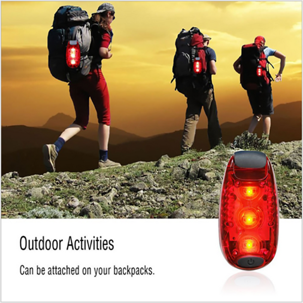 Safety Warning Lamp LED Tail Light Bicycle Cycling Back Rear Bike Helmet Running