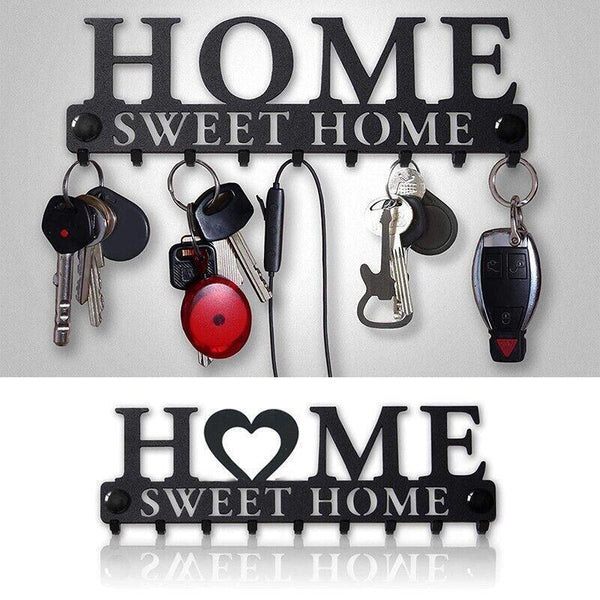 10 Hooks Door Back Organizer Key Holder Hanging Wall Mounted Hanger Storage Rack