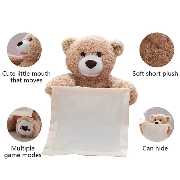 25cm Soft Animal Toy Doll Birthday Gift Plush Cuddly Teddy Bear Interactive Kids