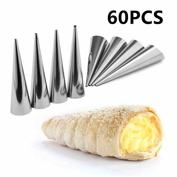 Steel Pastry Cream Horn Molds Conical Tube Cone Pastry Roll Horn Mould
