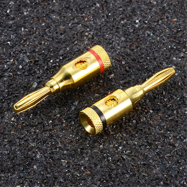 20/40PCS 4mm Banana Plug Gold Plated Musical Audio Speaker Cable Wire Connector - Lets Party