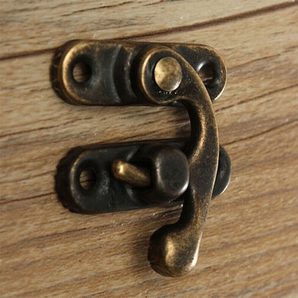 Antique Metal Catch Curved Buckle Horn Lock Clasp Hook Jewelry Box Pad ❤
