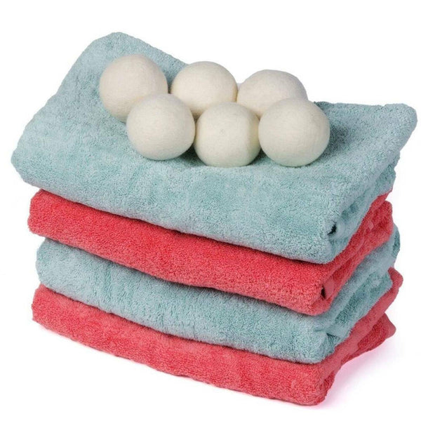 6-12Pcs Reusable Softener Natural Sheep Organic Fabric Wool Dryer Balls Laundry