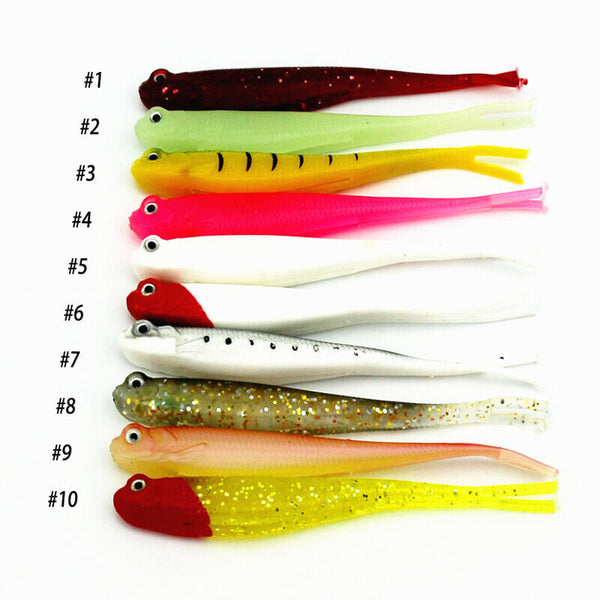 10/20X 13CM Soft Plastic Lures Snapper Jerk Shad Minnow Gulp King Stick Bait 8g