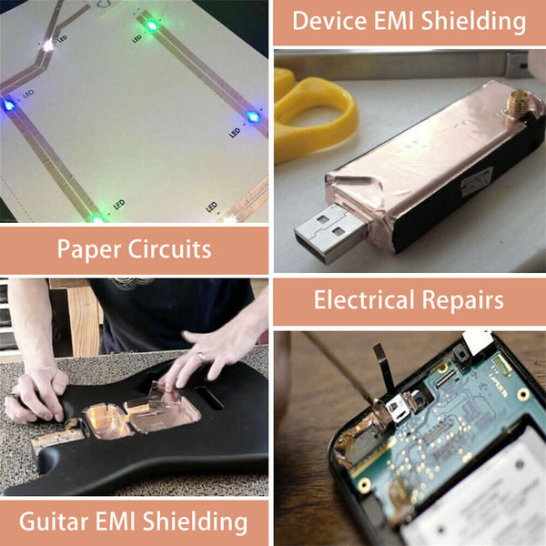 Conductive Copper Foil Tape Double-Sized Adhesive High Heat Temperature