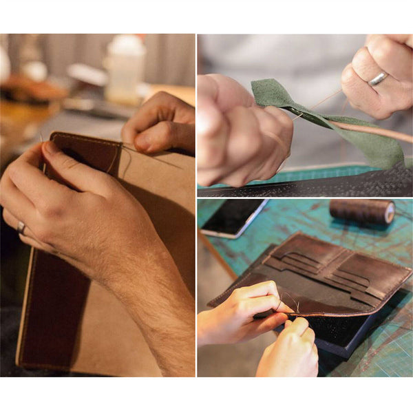 0.8-1MM 260m 150D Leather Sewing Waxed Thread Hand Stitching Craft Repair Cords