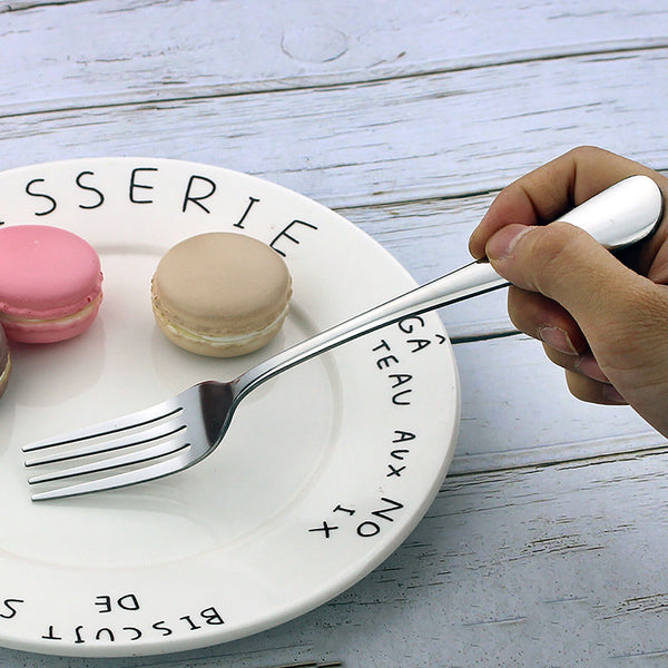 12PCS Stainless Steel Dinner Thick Forks 19.5cm Kitchen Tableware Cutlery Glossy