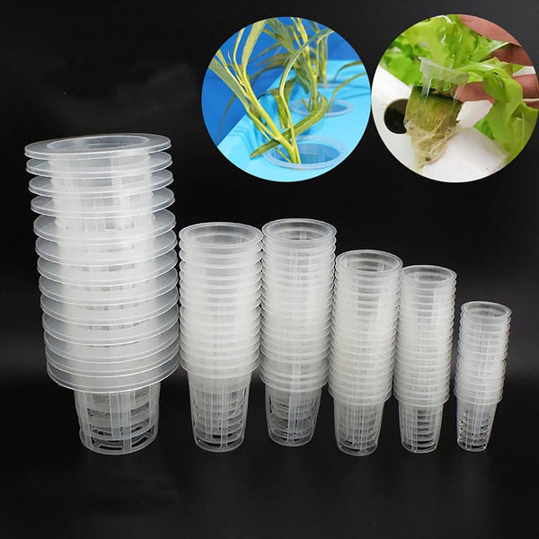 UP 500X  Hydroponics Plant Grow Net Cup Mesh Pot Basket Mesh Aeroponic Plant Pot