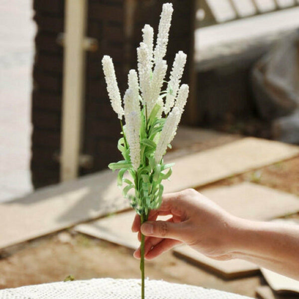 10X 12Heads Lavender Artificial Flower Bouquet Home Wedding Garden Floral Decor