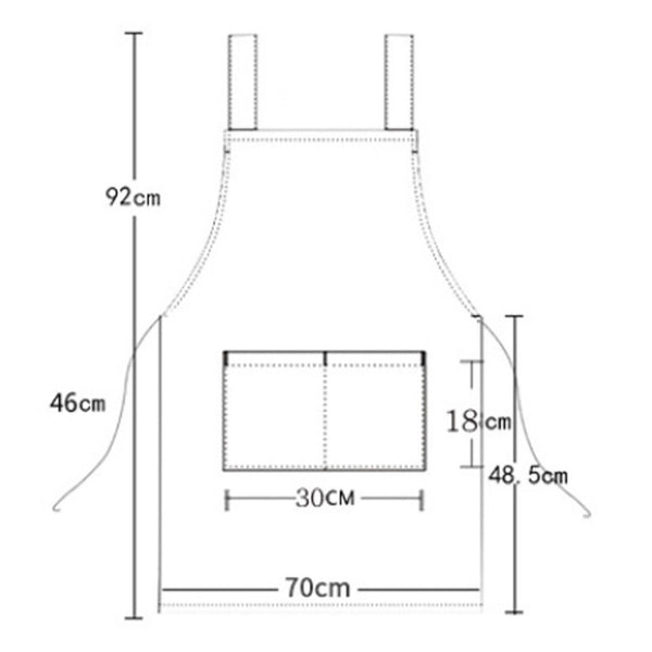 Plain Apron Bib Washable Pocket Butcher Waiter Chef Kitchen Cooking Craft Cafe