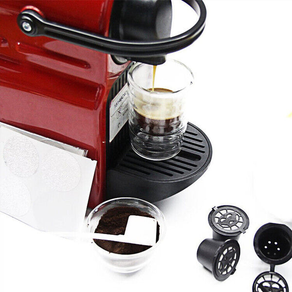 5pcs Refillable Reusable Coffee Filter Capsule Pods For Nespresso Maker Machine