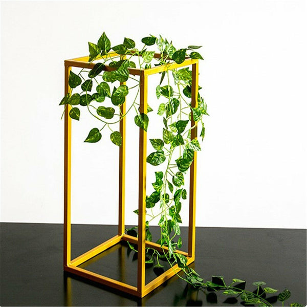 4PCS Flower Racks Gold Iron Plinth Wedding Decorations Geometric Box Party Stand