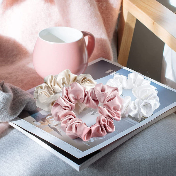 Silk Satin Elastic Hair Scarf Scrunchies Hair Bands Rope Tie Luxury Accessories