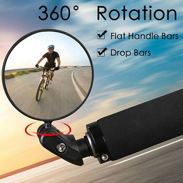 MTB Mountain Bike Rearview Mirror Bicycle Handlebar Convex Rear View Mirror AU
