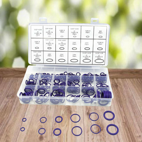270Pcs Rubber Seal O-Ring Washer Gasket Assortment Kit Hydraulics Air Gas Oil AU