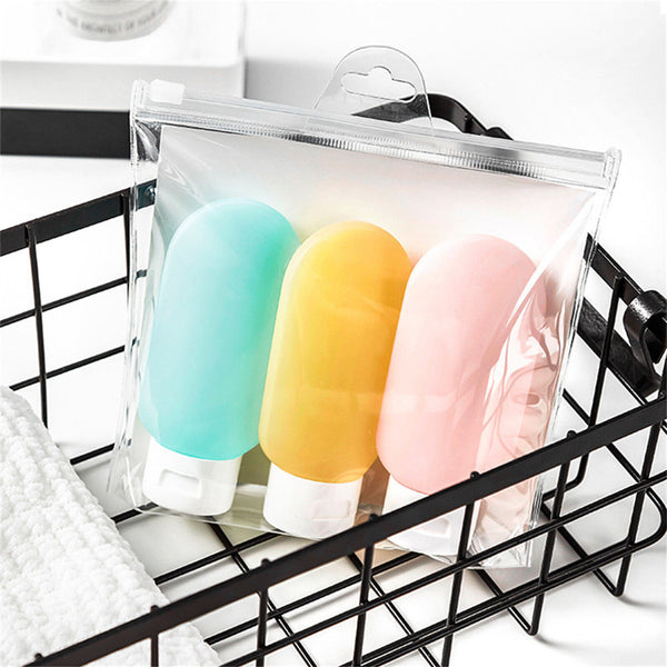 6PCS Travel Bottles Tube Squeeze Shampoo Shower Empty Lotion Sub-bottling AU