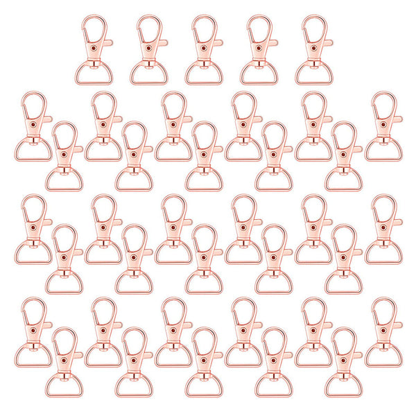50x 20mm Rose Red Lobster Clasp Swivel Trigger Clip Keychain Snap Hook Key Ring