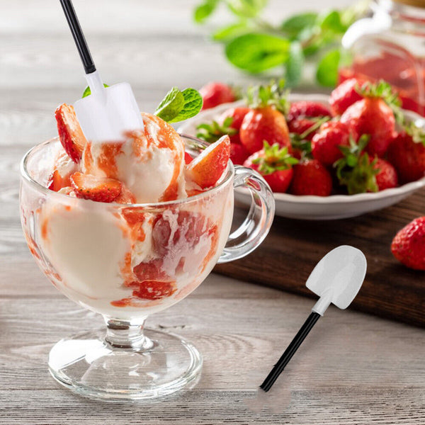 50pcs Shovel Plastic Spoon Cake Ice Cream Spoon Construction Beach Party Supply