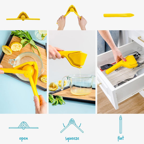 Press Hand Squeezer Fold Manual Squeeze Lemon Juicer Orange Citrus Juice Maker