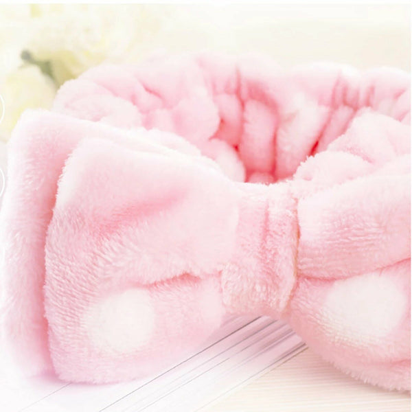 Bow Beauty Head Band Thick Makeup Shower Cute Spa Hair Band Striped Soft Bath AU