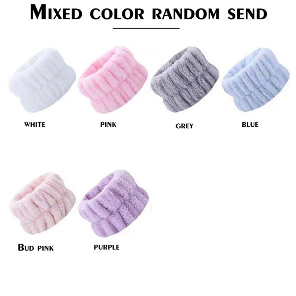 1X Face Wash Wristbands Microfiber Absorbent Wrist Washband Washing Face Spa New