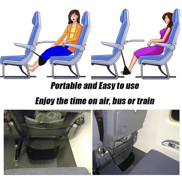 Travel Foot Rest Footrest Leg Pillow Airplane Flight Foam Cushion Sling Hammock - Lets Party