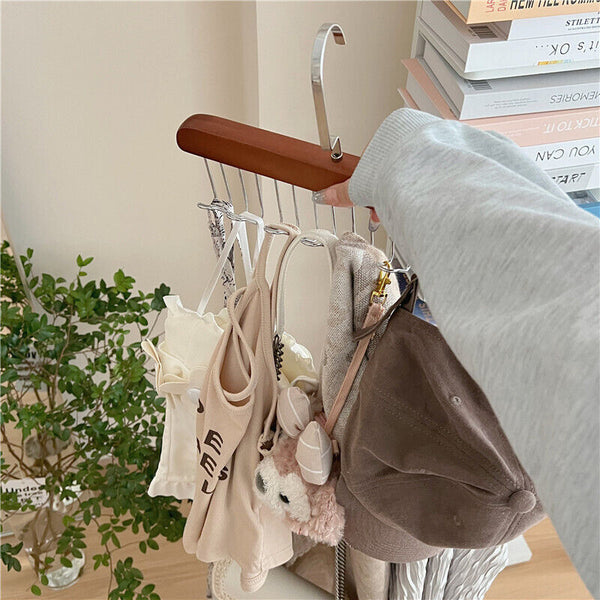 Anti Slip Multi Hook Coat Hanger Bra Hanger Scarf Organizer Space Saving Hanger