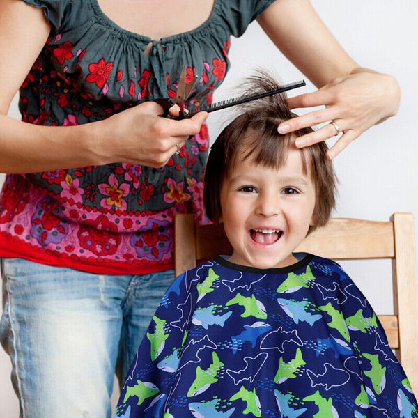Kids Barber Salon Kids Apron Baby Hair Cutting Hairdressing Hair Cape Cloth Gown