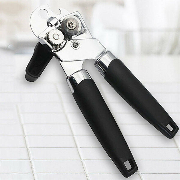 3-in-1 Can & Bottle Opener Classic Stainless Steel Manual Heavy Duty Can Opener
