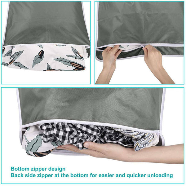 Hanging Laundry Bag Over Door Clothes Washing Storage Basket Foldable Hamper AU