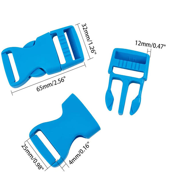 25MM Plastic Quick Side Release Buckles Webbing Strapping Buckle Clips Ddjuster